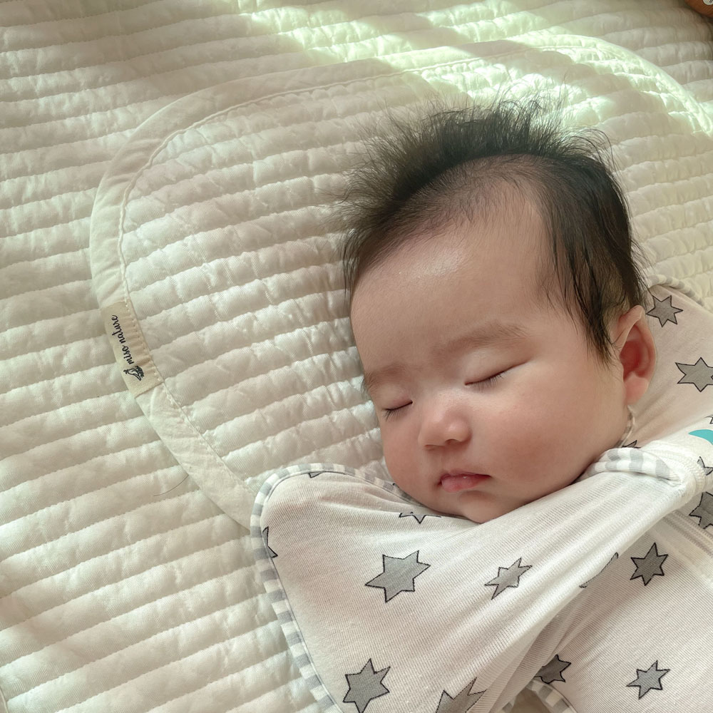 미소네이처 3+1 신생아 아기 땀패드 베개패드 침패드 누빔 인견 듀라론 양면 어깨 침받이