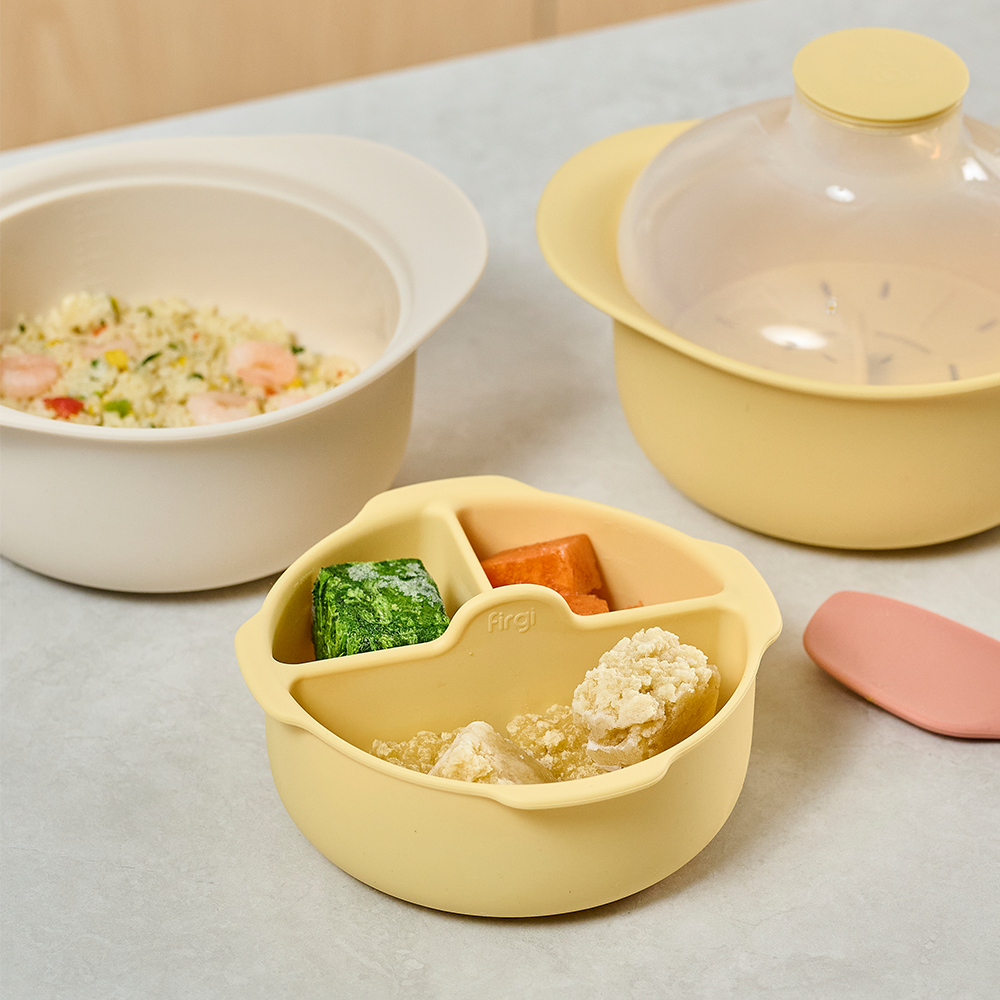 3가지 요리 동시에 전자레인지 실리콘 찜기 이중 스팀 뚜껑