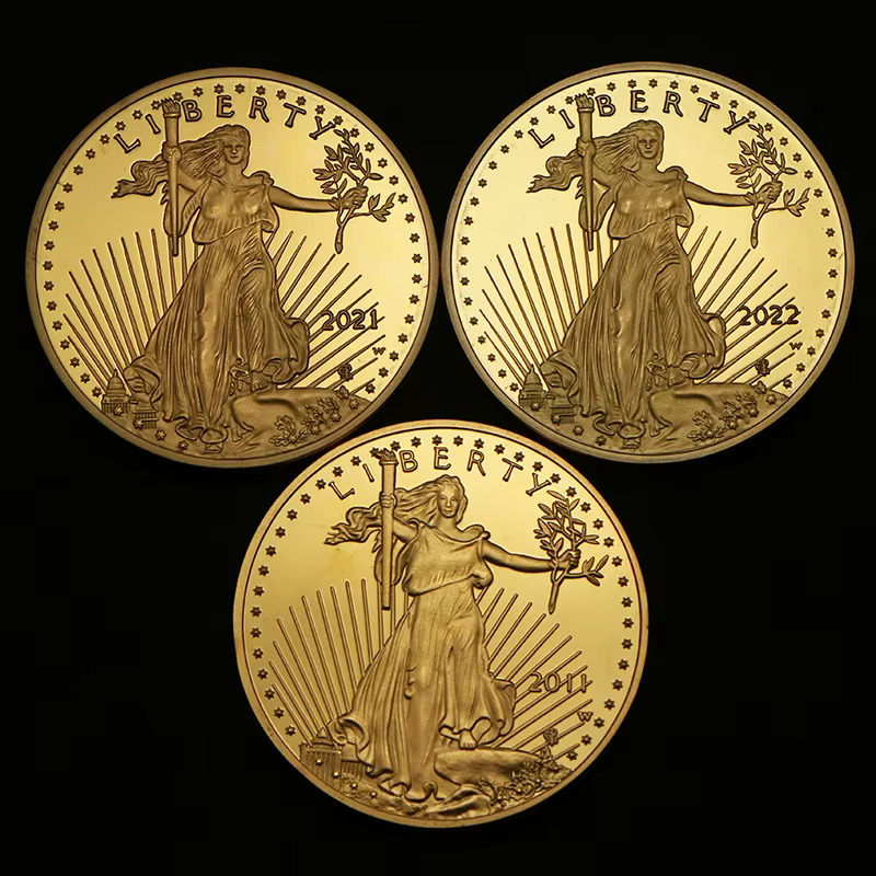 비트코인주화 2022 2021 2011 USA 리버티 이글 복사 동전 미국 금화 기념품 선물 40x3mm : 아린무역