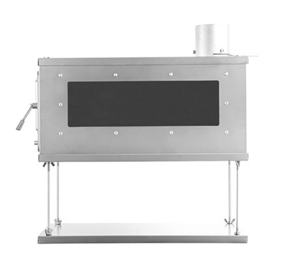 와일드와일드웨스트 화목 난로 티타늄 W 스토브 화로대 가정용 캠핑 실내 사이드뷰 와와웨