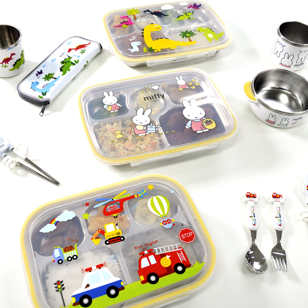 국내산 스텐 304 캐릭터 유치원 어린이집 뚜껑 식판 유아 깊은형 스텐 식판 도시락 쿨디노