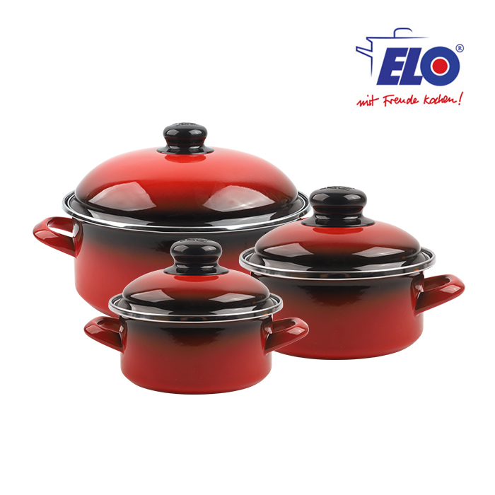 ELO 빨강법랑 3종 일반형 14cm+16cm+24cm - 상품 이미지