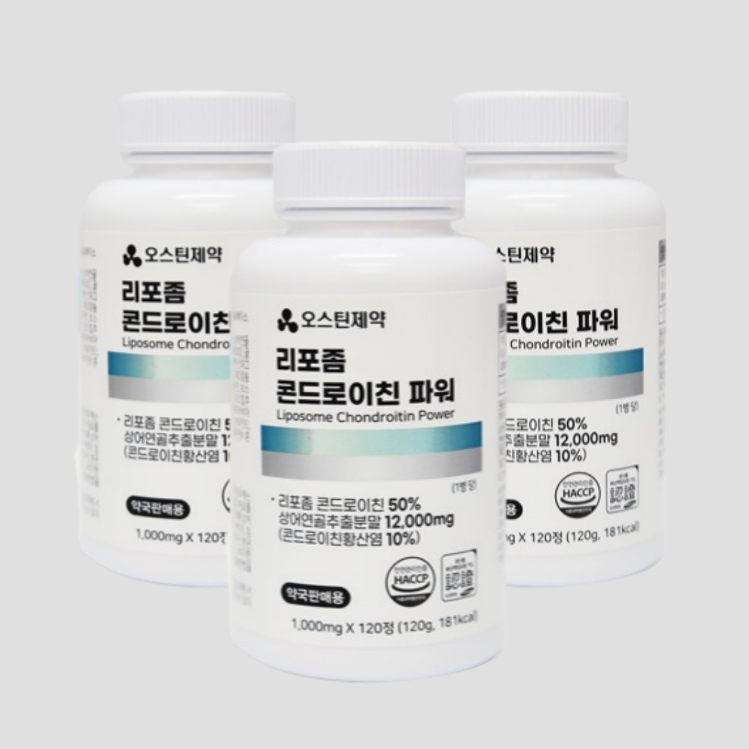 오스틴제약 리포좀 상어연골 콘드로이친 3개 관절 연골 혈압 신장 활력 - 상품 이미지
