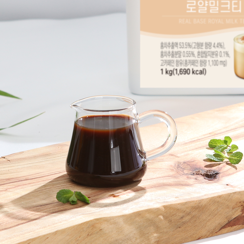 흥국 리얼베이스 로얄 밀크티 농축액 1kg 2개 카페 원액 - 상세 이미지 4