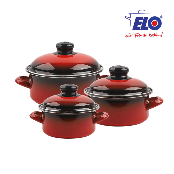ELO 빨강법랑 3종 일반형 14cm+16cm+20cm - 상품 이미지