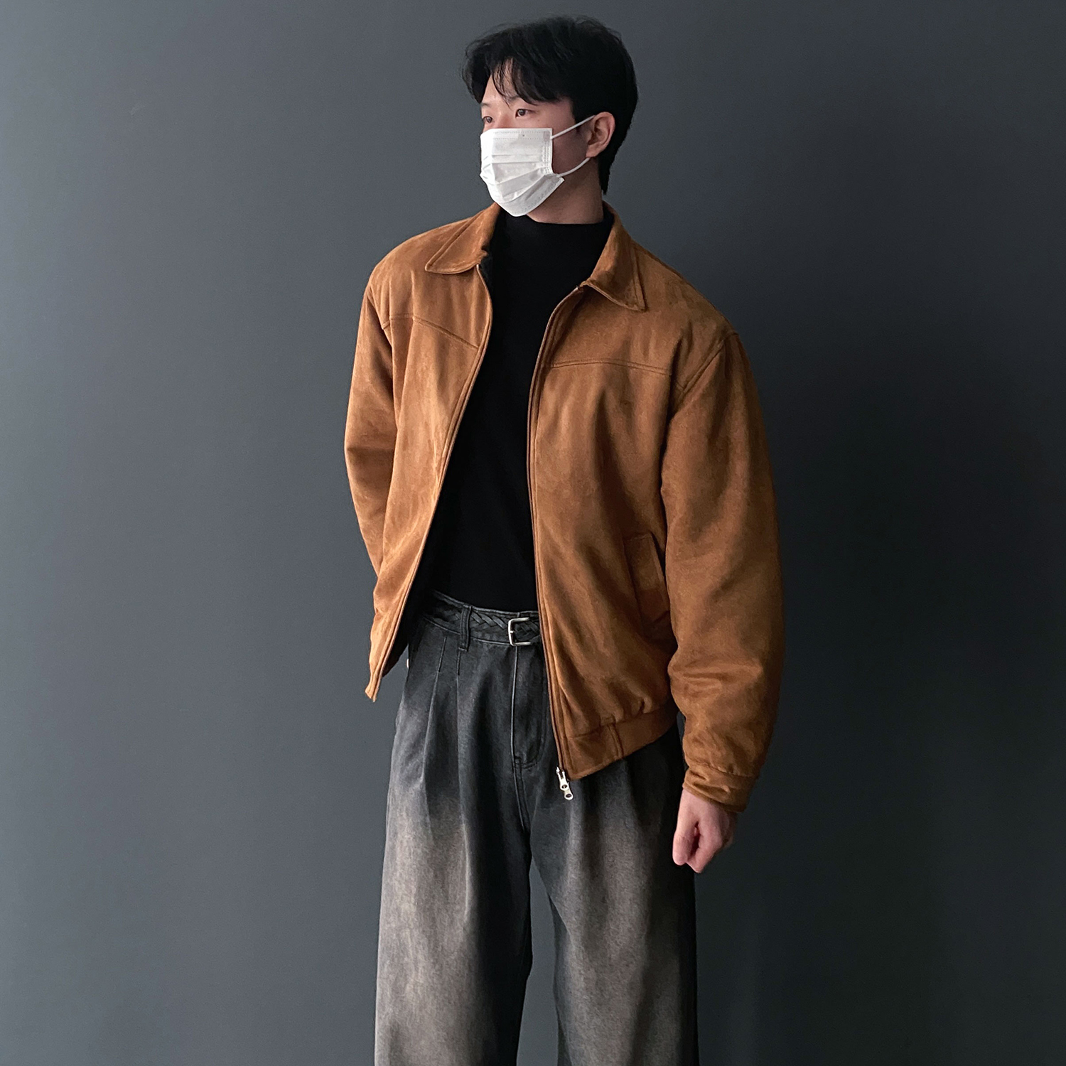 남자스웨이드자켓 남자누빔자켓 - 상세 이미지 3