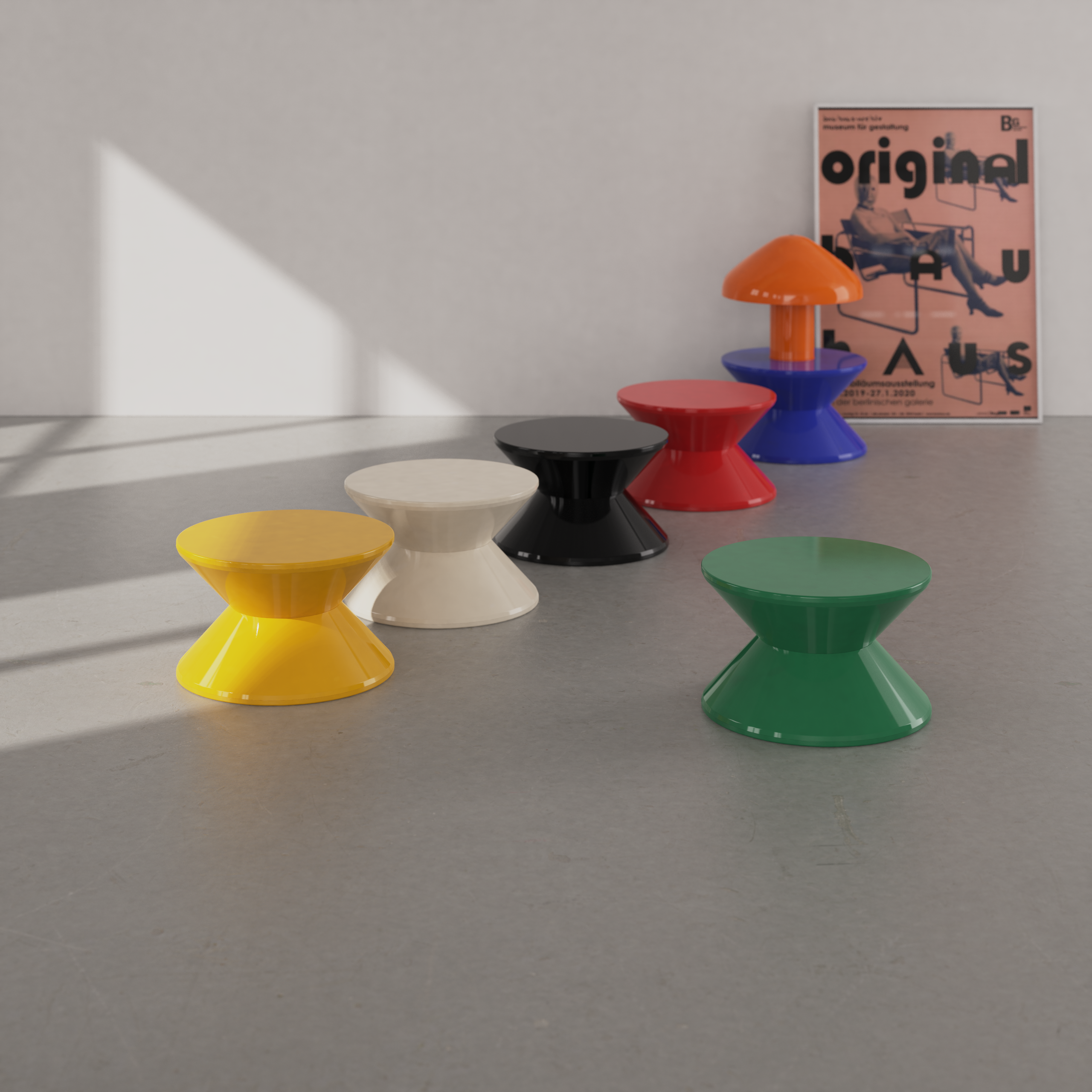 스툴 보조 미니 간이 의자 2단 모래시계 스툴