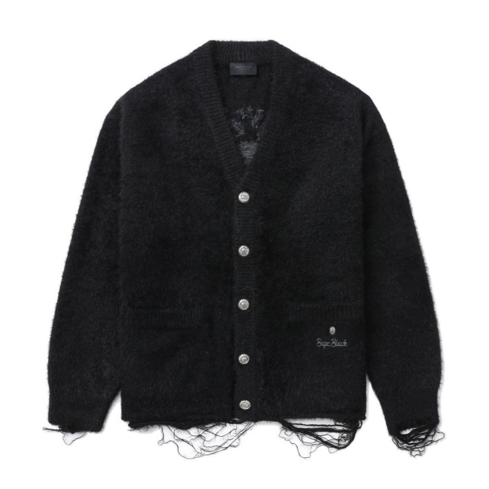 베이프 가디건 BAPE BLACK LOGO CARDIGAN 2월 신상 1K70-120-304 - 메인 이미지