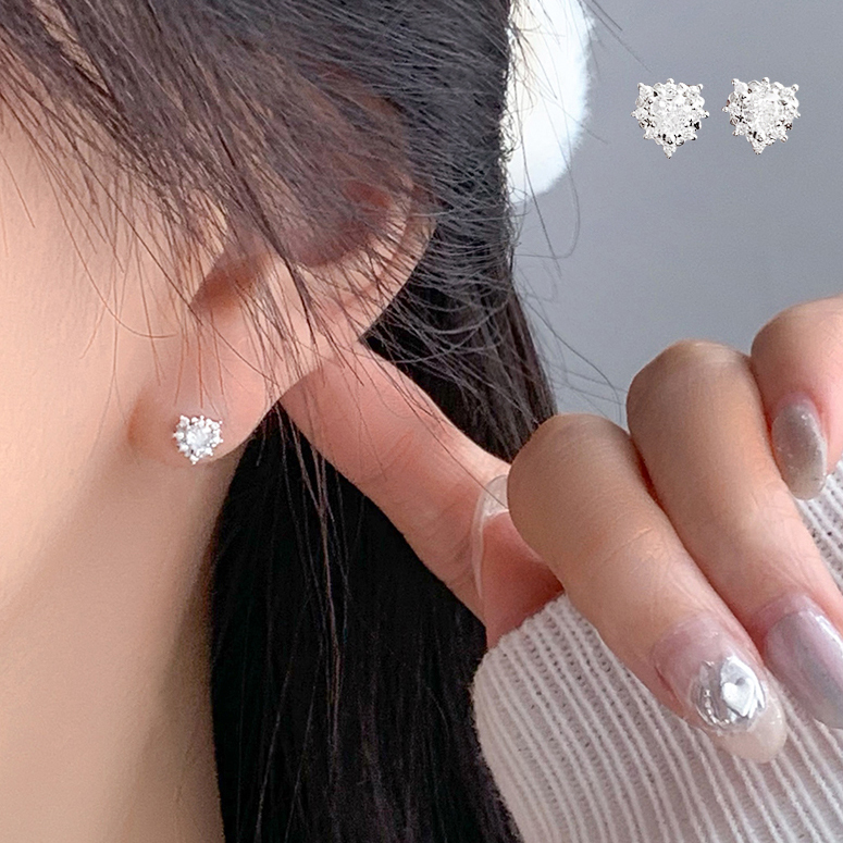 14k 하트 블링 귀걸이 (2color) - 상품 이미지