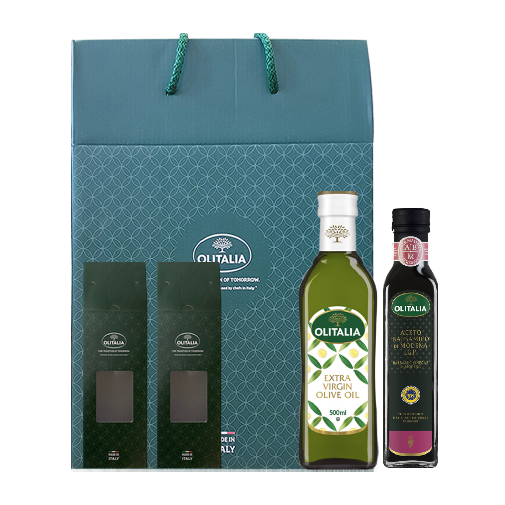 올리타리아 엑스트라버진 올리브유 500ml+발사믹식초 1그레이프 250ml 2P 선물세트 - 상품 이미지