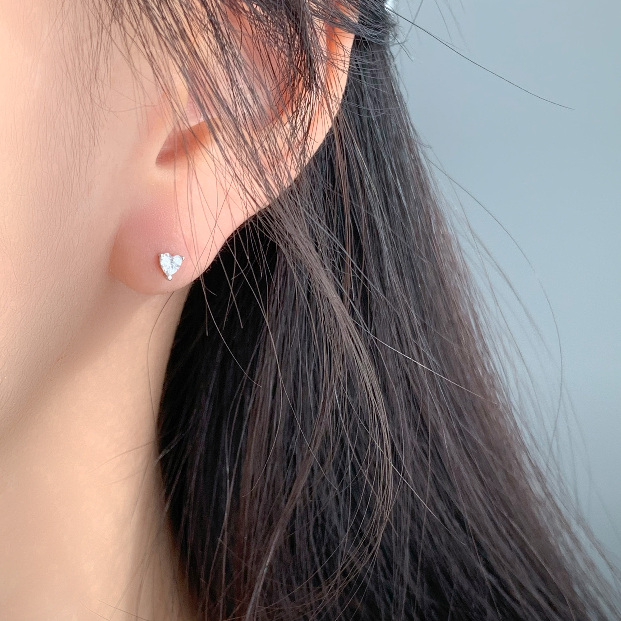 14k 미니 하트 귀걸이 (2color) - 상세 이미지 2