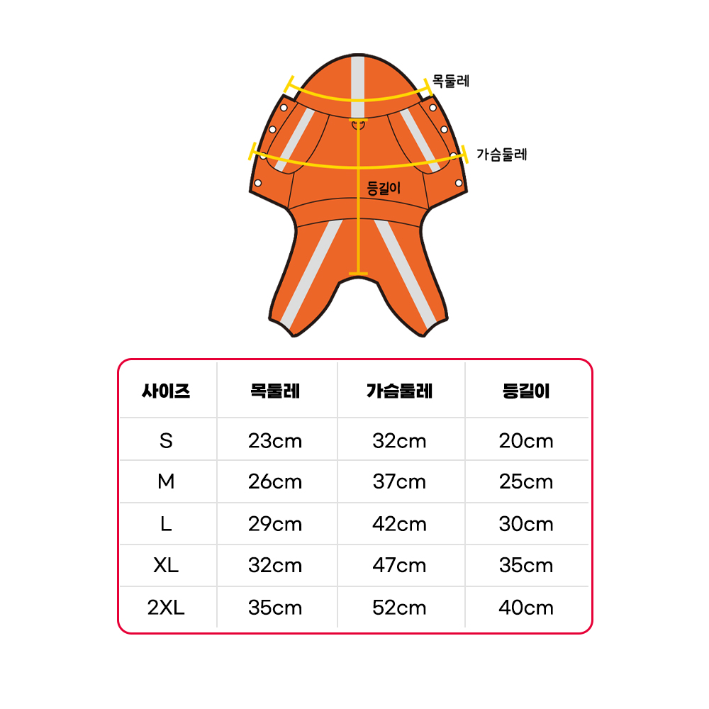 나마스펫 올인원 레인코트 우비 애견 방수 바람막이 비옷 판초 - 상세 이미지 2