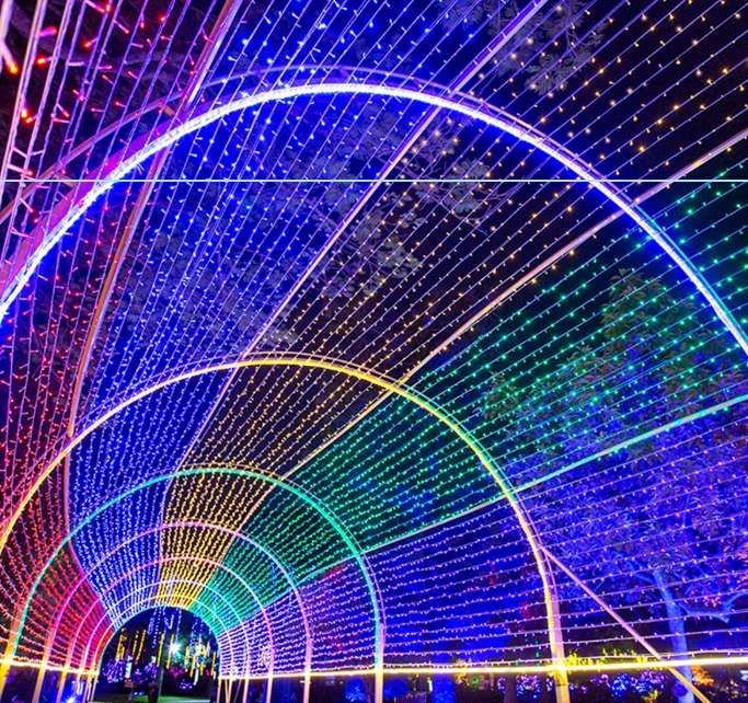 줄전구 야외조명 600m 500m LED 크리스마스 야외 초대형 정원 - 상품 이미지