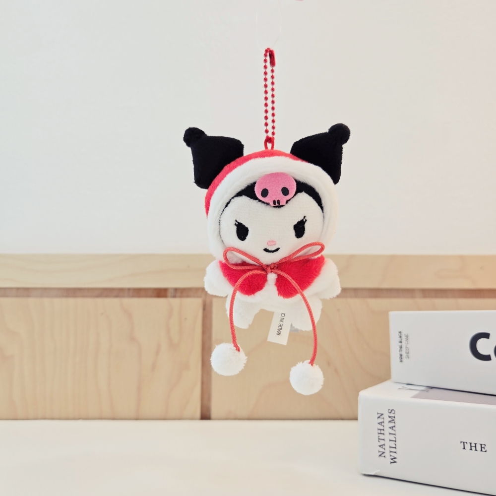 산리오 산타 키링 인형 헬로키티 시나모롤 쿠로미 폼폼푸린 마이멜로디 - 상세 이미지 2