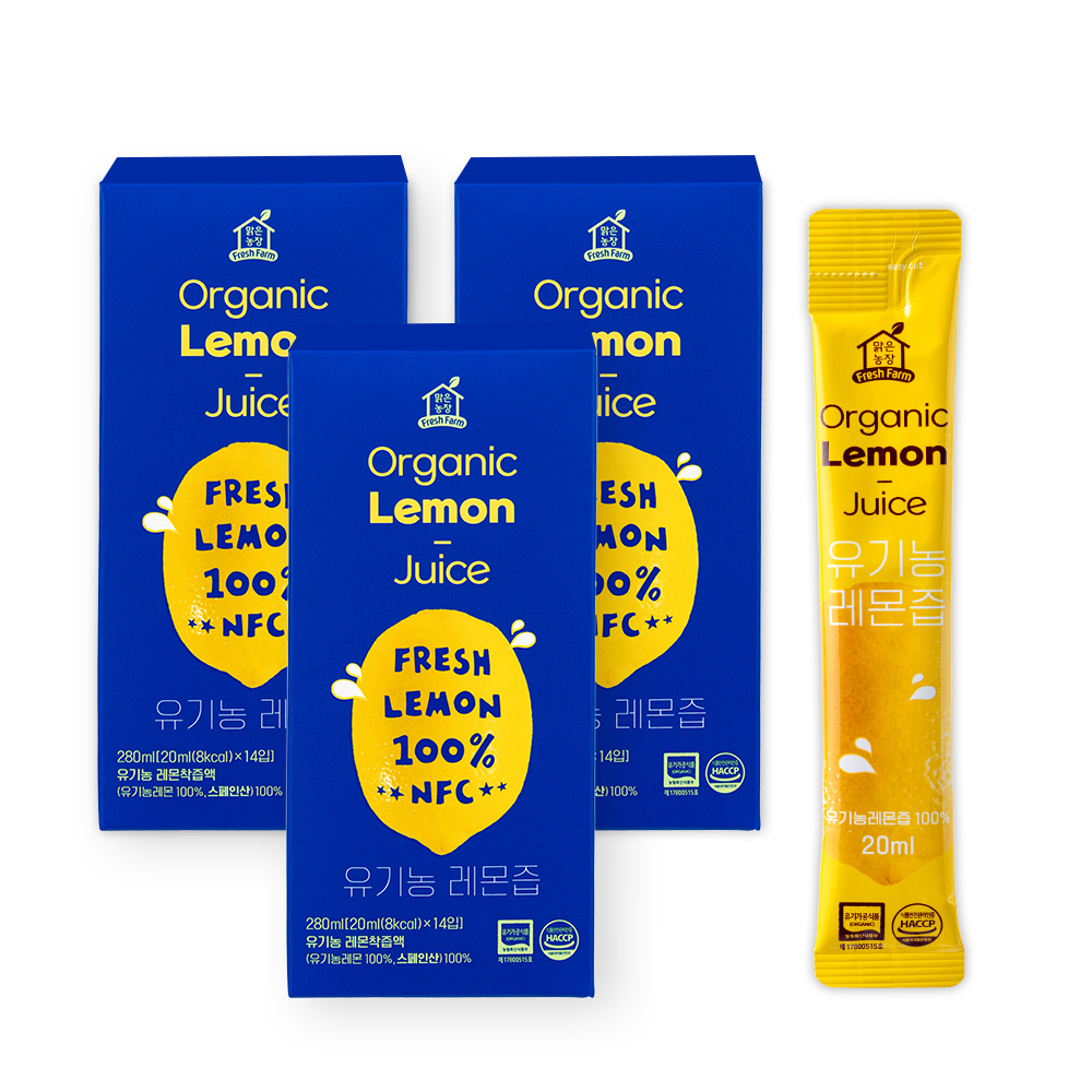 NFC 착즙 100% 유기농 레몬즙 스틱 레몬수 레몬 원액 레몬물 42포