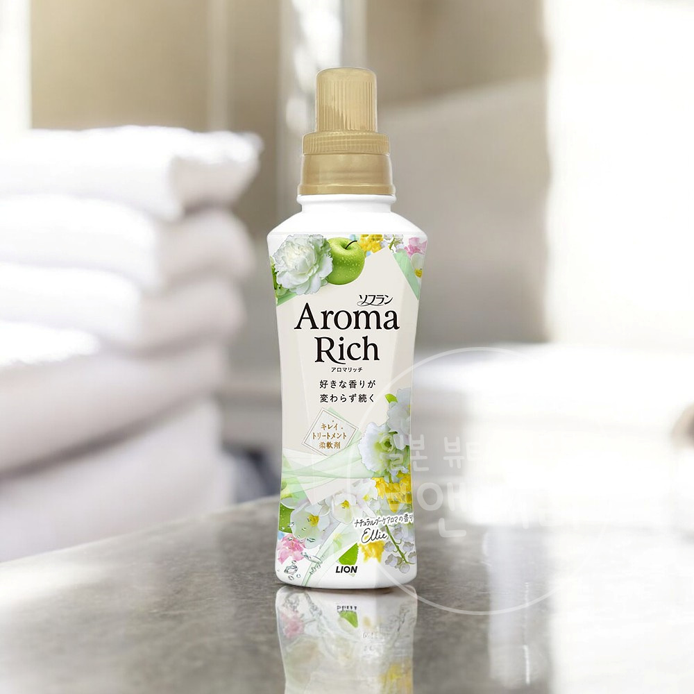 라이온 소프란 아로마리치 섬유유연제 엘리 내추럴 부케향 본품 480ml - 메인 이미지
