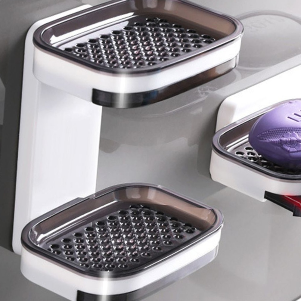 욕실 2단 보관 gray 물빠짐 홀더 비누 거치대 받침대