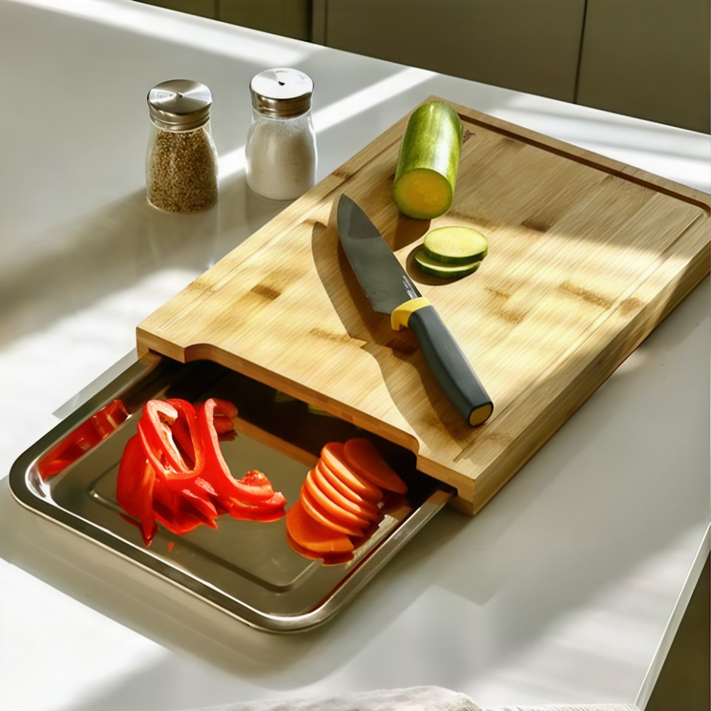 언더트레이도마 서랍형 받침대 밧드 대나무 원목 - 메인 이미지
