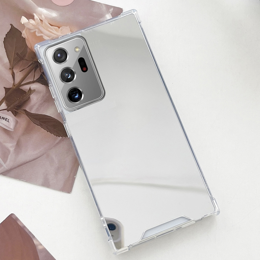 쿠션 미러 케이스 투명, 갤럭시노트20 울트라