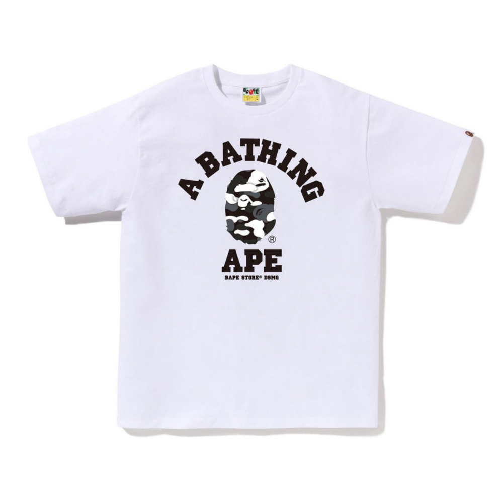 베이프 반팔티 BAPE STORE DSMG CAMO COLLEGE 2월 신상 1K72-110-175 - 상품 이미지