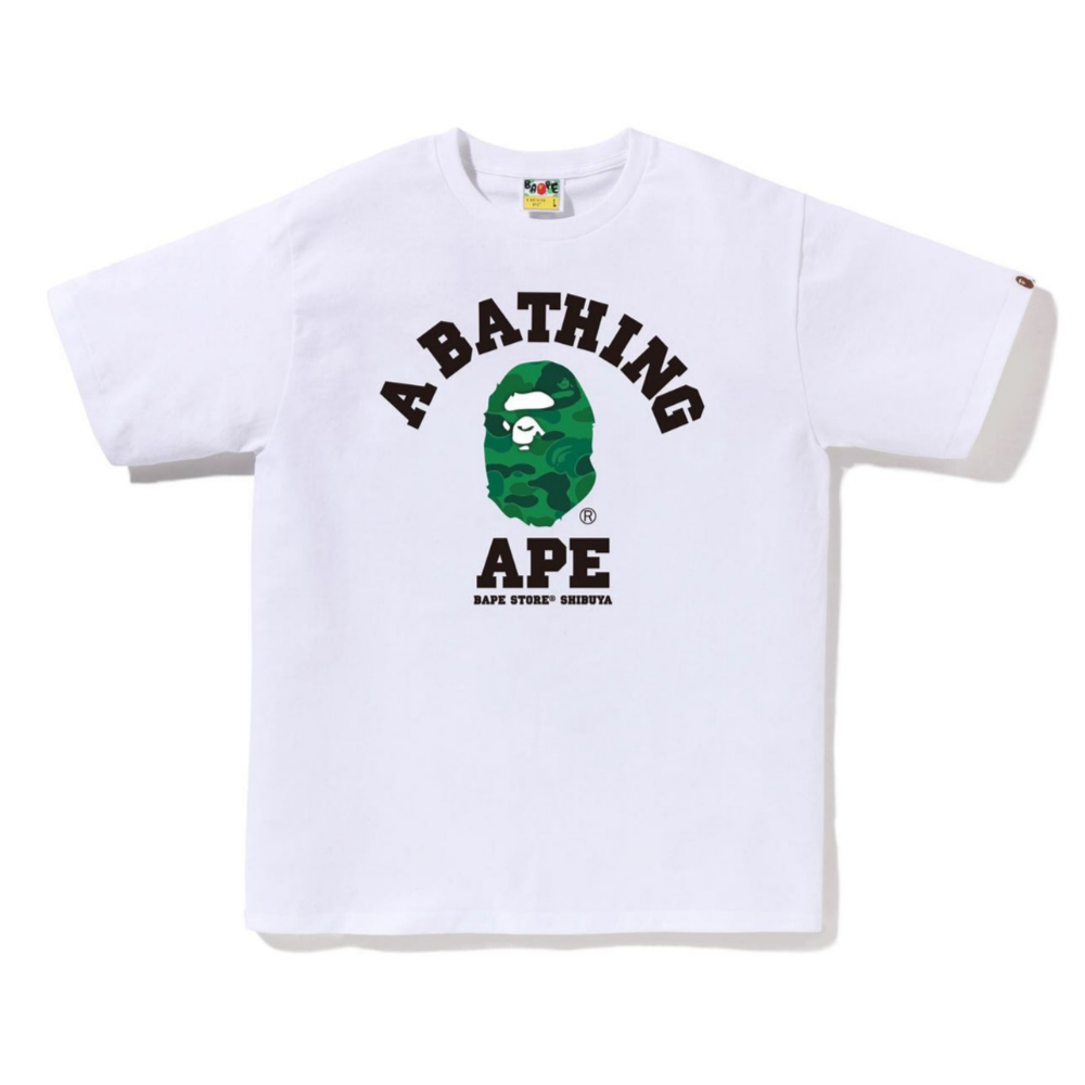 베이프 반팔티 BAPE STORE SHIBUYA CAMO COLLEGE 2월 신상 1K72-110-174 - 상품 이미지