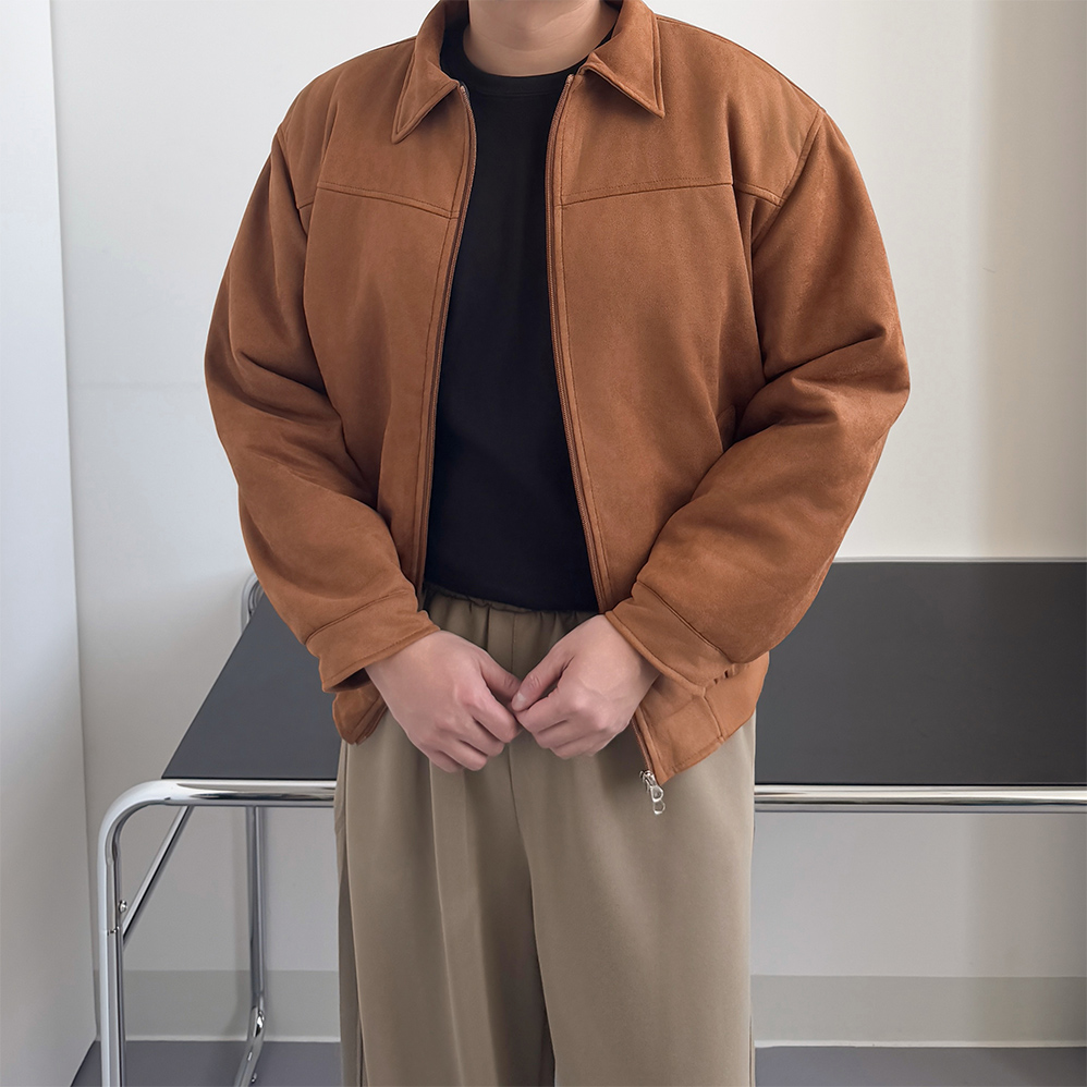 1+1 남자스웨이드자켓 남자크롭자켓 트러커 - 상세 이미지 2