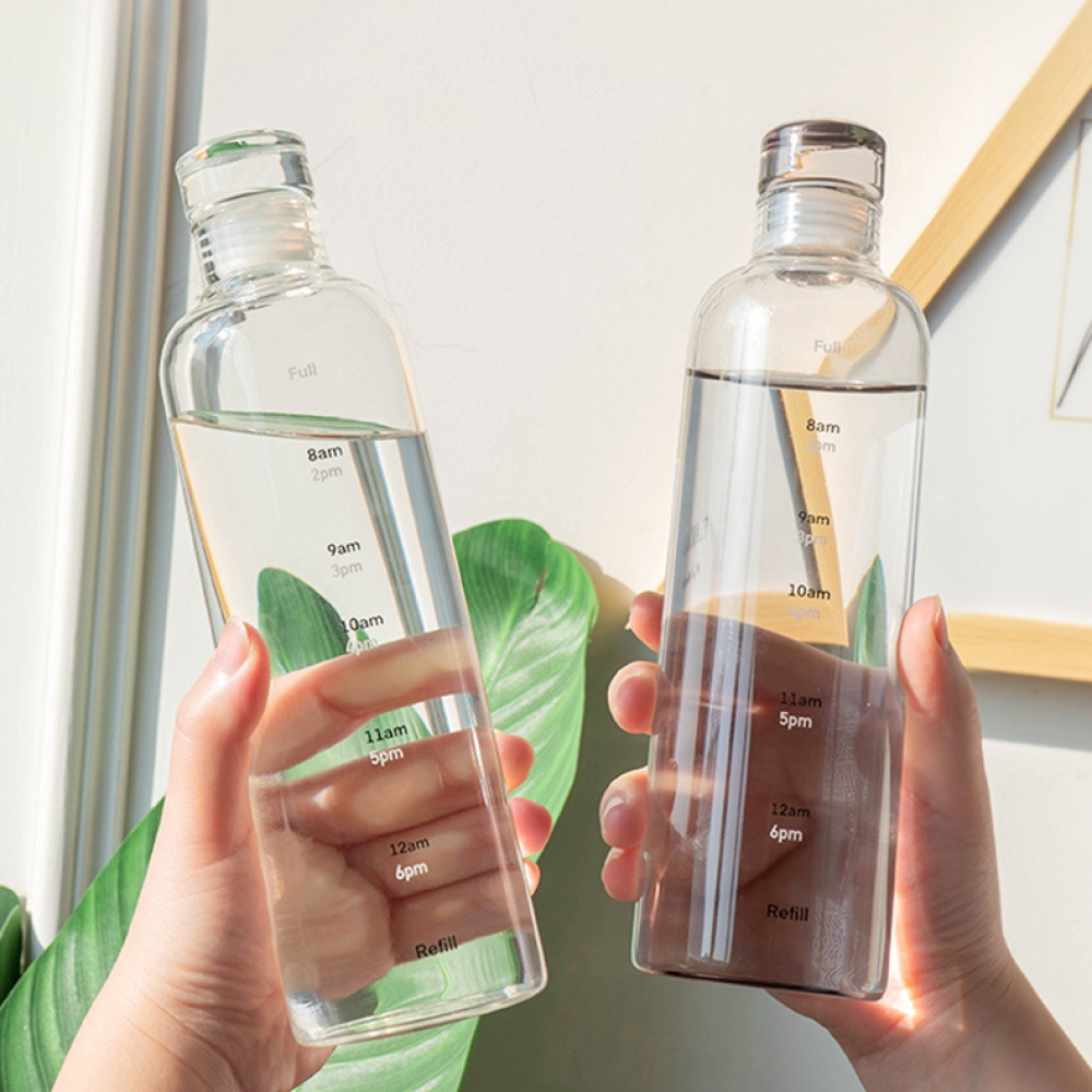 1+1 내열유리물병 휴대용 보틀 밀폐 냉장고 물통 보리차 500ml - 메인 이미지