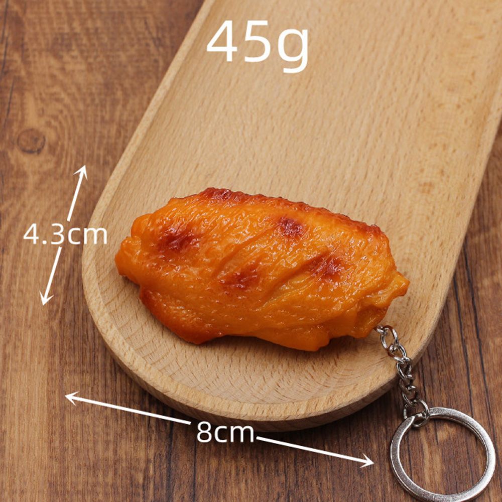 닭다리 키링 치킨집 개업 어이없는 선물 화장실 열쇠고리 음식 모형 치킨 가방 키홀더 차량용 - 상세 이미지 5