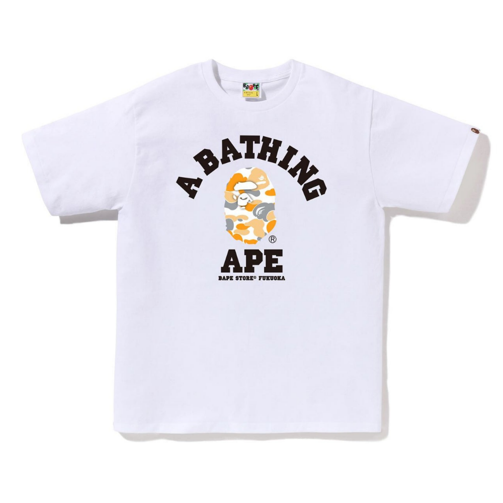 베이프 반팔티 BAPE STORE FUKUOKA CAMO COLLEGE 2월 신상 1K72-110-185 - 상품 이미지