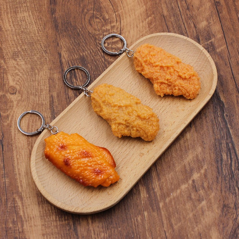 닭다리 키링 치킨집 개업 어이없는 선물 화장실 열쇠고리 음식 모형 치킨 가방 키홀더 차량용 - 상세 이미지 4