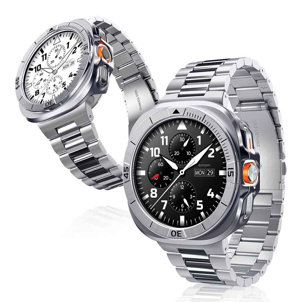 갤럭시워치 울트라 스트랩 베젤링 케이스 세트 날개형 버튼식 메탈 베젤튠 프로+모던핏316L