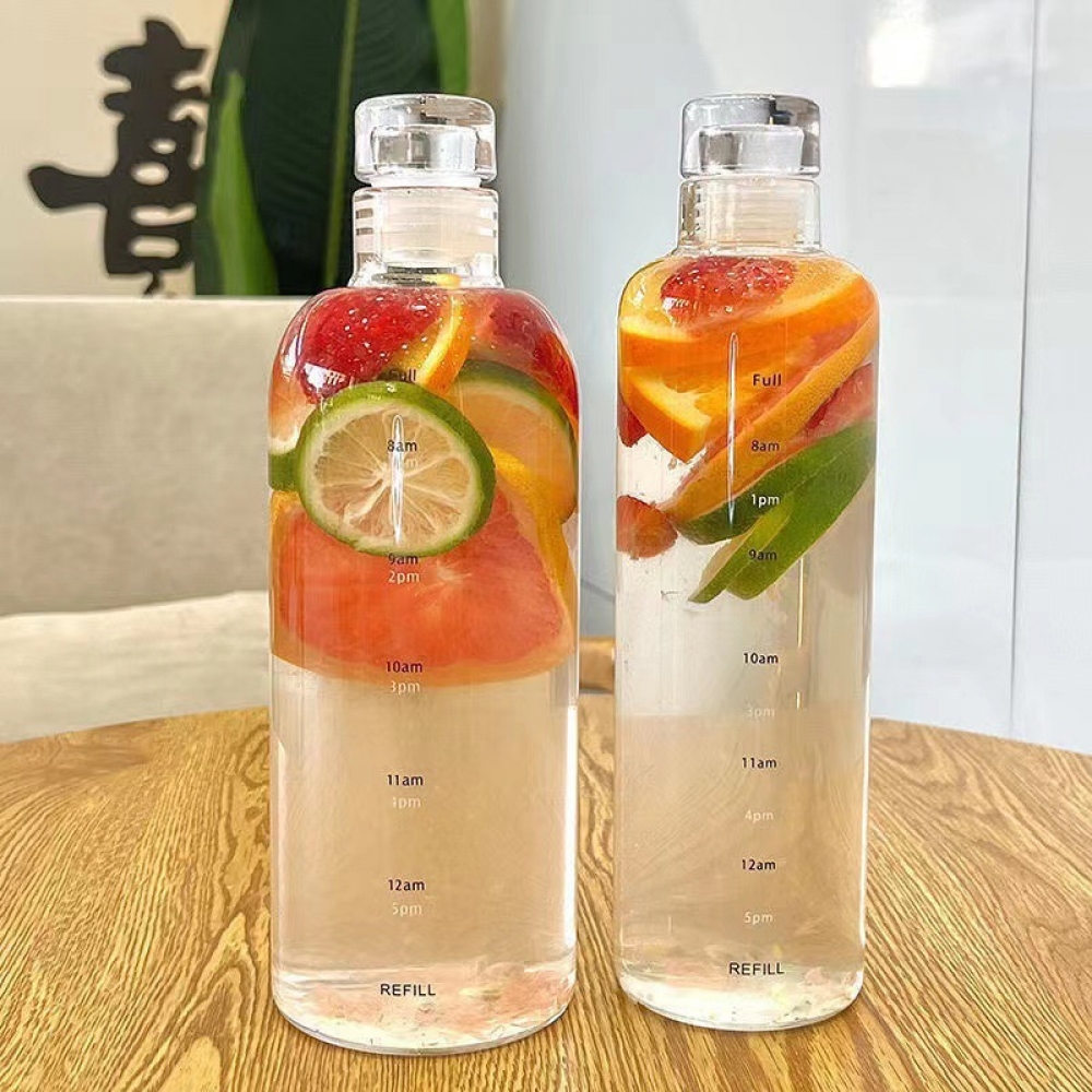 1+1 내열유리물병 휴대용 보틀 밀폐 냉장고 물통 보리차 500ml - 상세 이미지 2