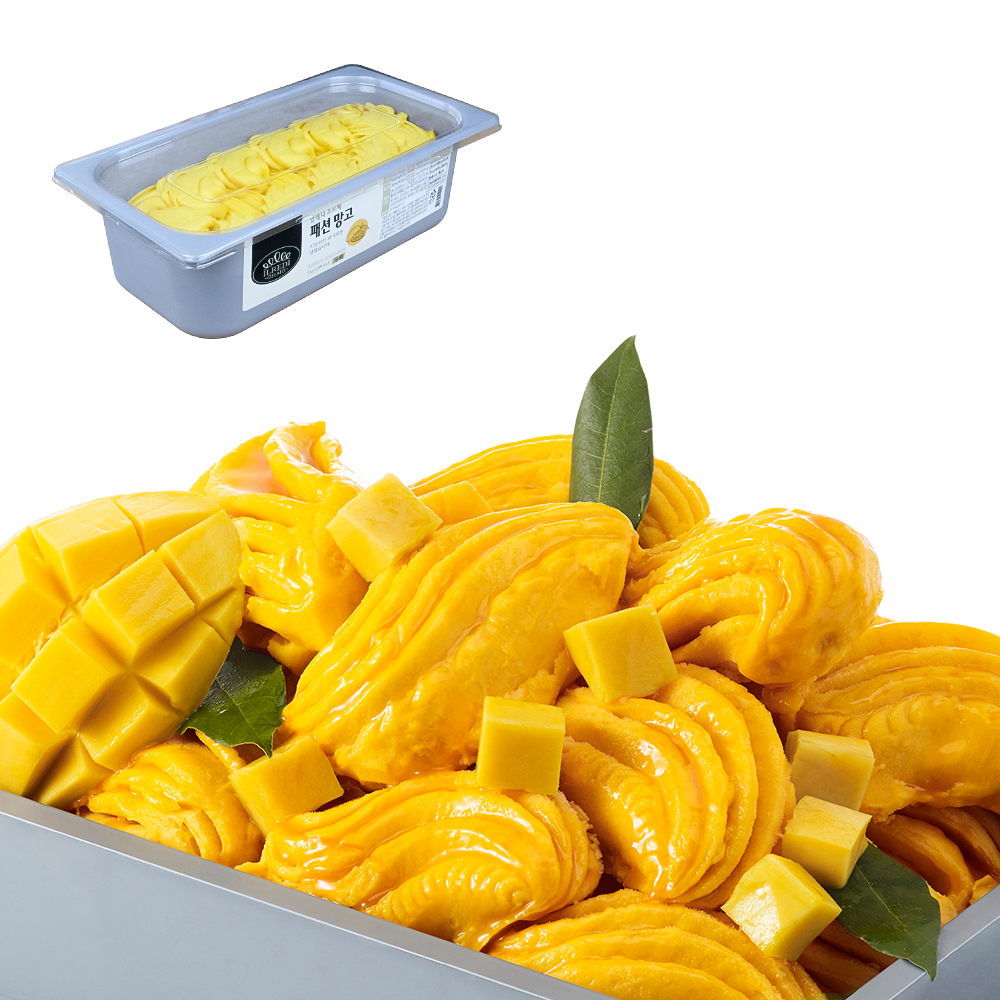 흥국 패션 망고 소르베 2kg 2개 카페 대용량 아이스크림 업소용 - 상세 이미지 3