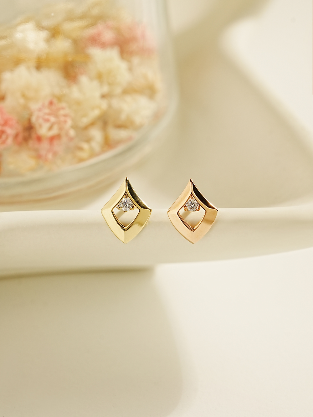 14K 카이트 큐빅 피어싱 귀걸이 - 상세 이미지 2