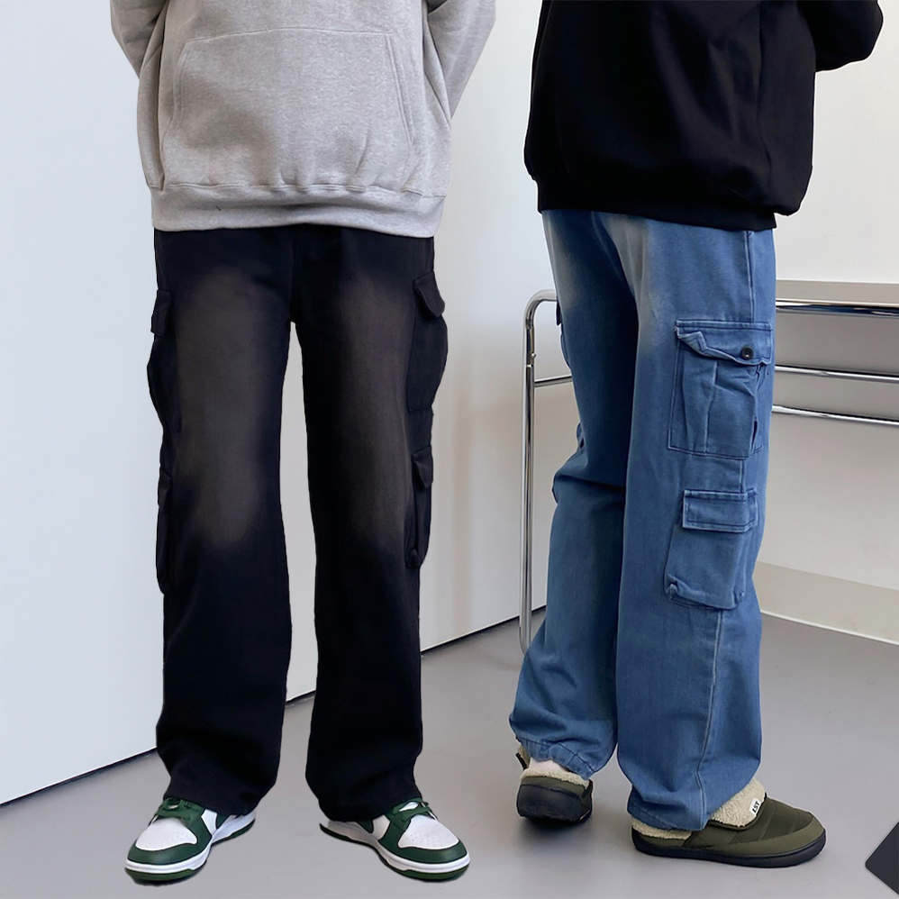 흑청바지 남자밴딩청바지 카고청바지 - 상세 이미지 3