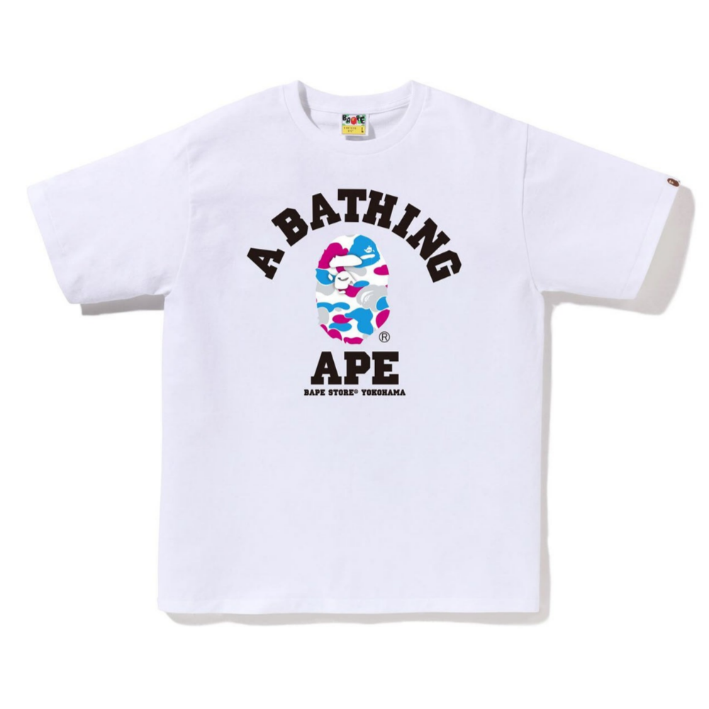 베이프 반팔티 BAPE STORE YOKOHAMA CAMO COLLEGE 2월 신상 1K72-110-178 - 상품 이미지
