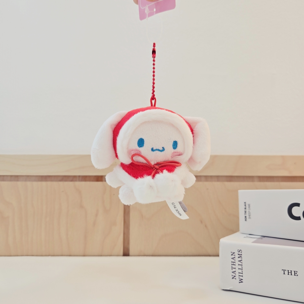 산리오 산타 키링 인형 헬로키티 시나모롤 쿠로미 폼폼푸린 마이멜로디 - 상세 이미지 5