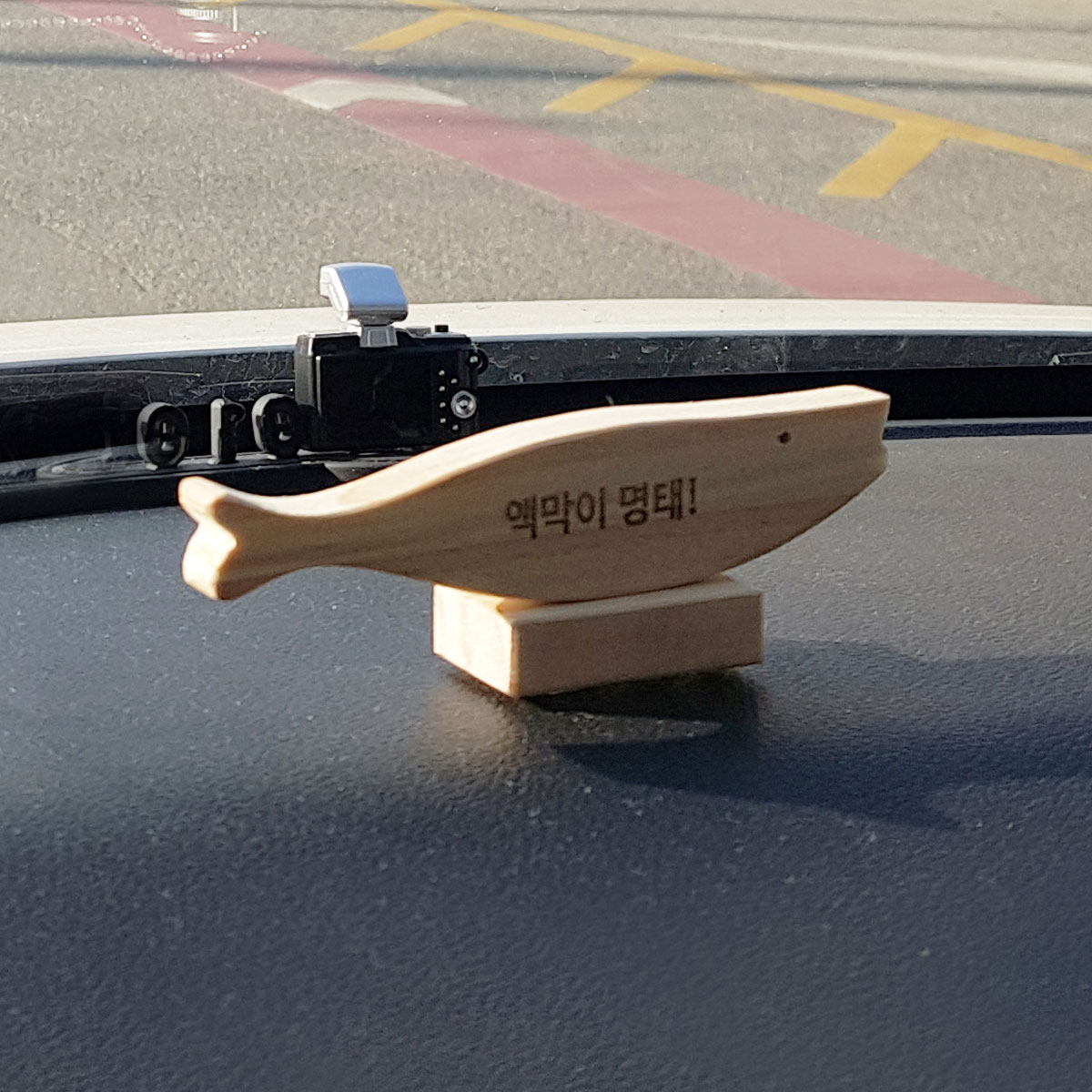 차량용 주차번호판 새차선물 액막이명태 캐릭터 귀여운북어 차량액운방지 - 상품 이미지
