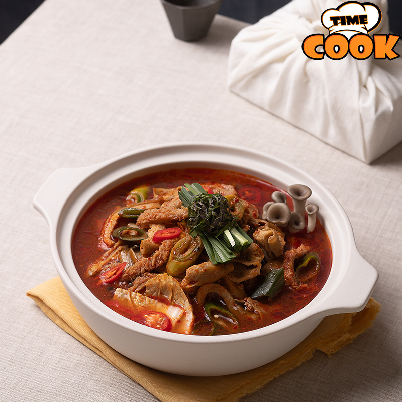 [타임쿡] 건더기 듬뿍 소곱창전골 500g 얼큰한 국물 6개 이상 무배