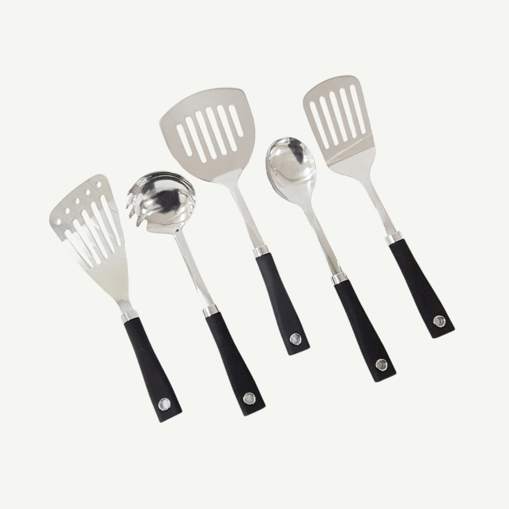 스텐 304 와이드 뒤집개 뒤집게 터너 (블랙) - 상세 이미지 2