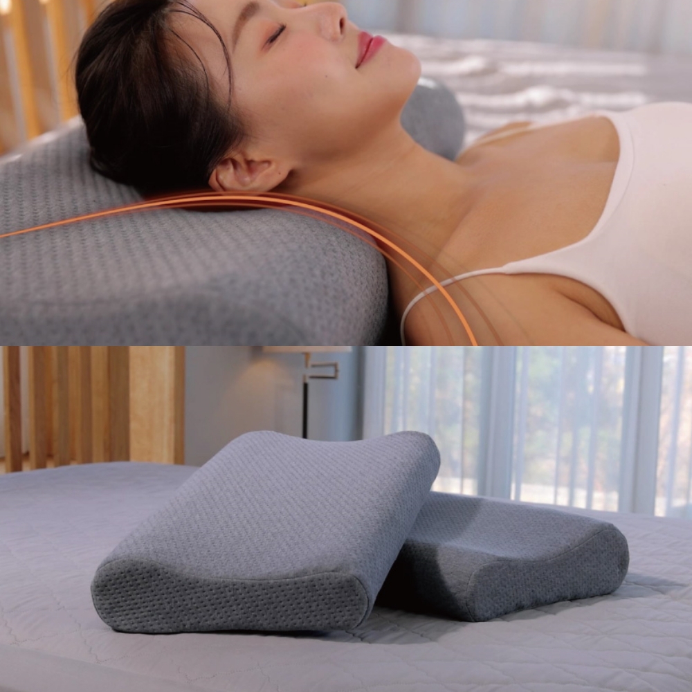 더편한 크리스탈 베개 1세트 목편한 경추베개 C커브 기능성 꿀잠 숙면 경추목베개