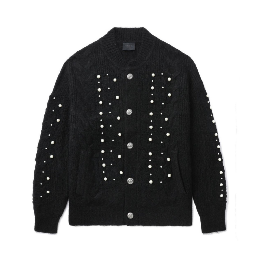 베이프 가디건 BAPE BLACK MONOGRAM CARDIGAN 2월 신상 1K70-120-301 - 메인 이미지