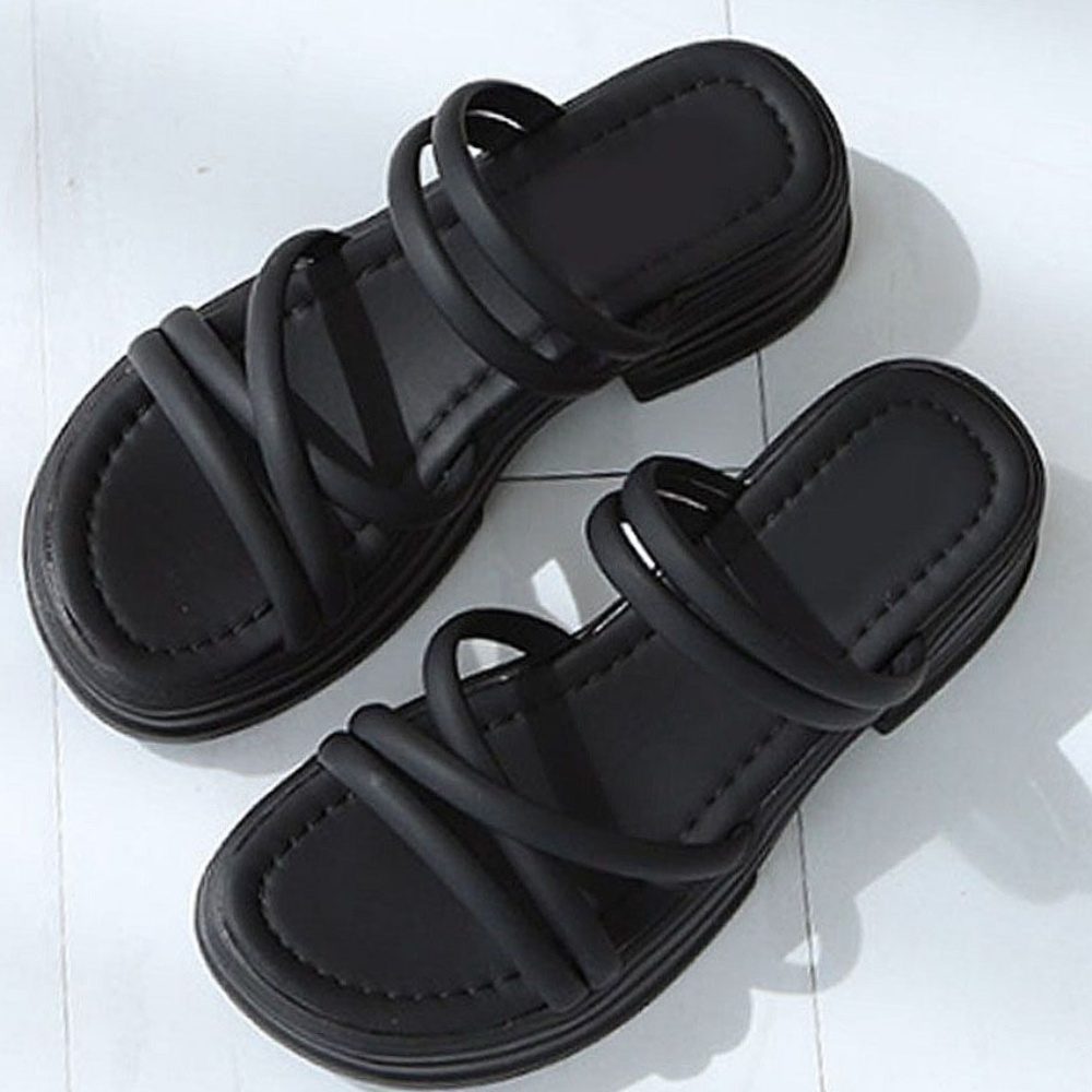 슈즈 패션 실내화 통굽 여자 사무실 슬리퍼 스트랩