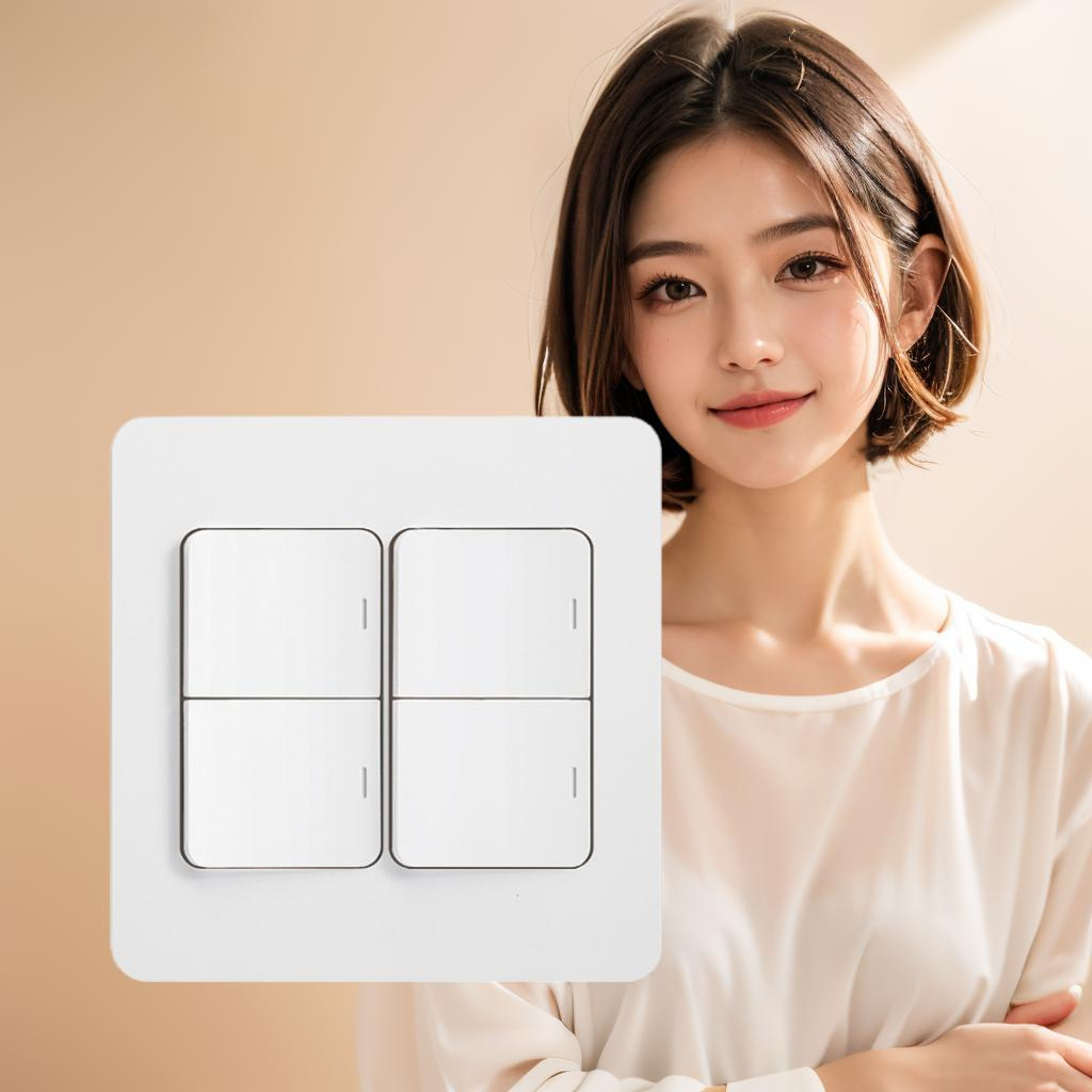 제일 디아트 4구 스위치 전등 스위치 커버 단로 화이트 이미지 3