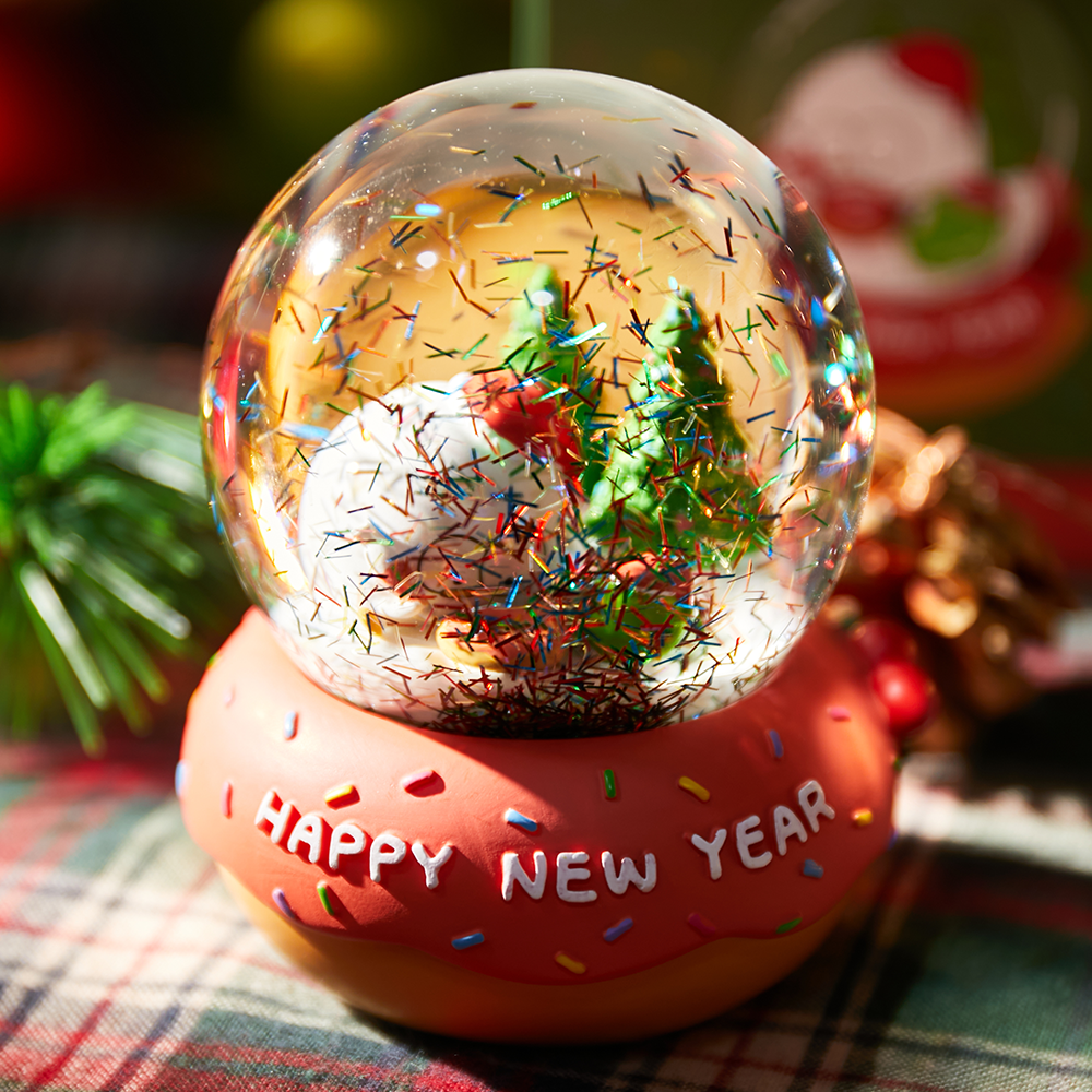 삐뚤이 도넛 워터볼 스노우볼 크리스마스 신년 선물 입삐뚤오리 캐릭터 굿즈