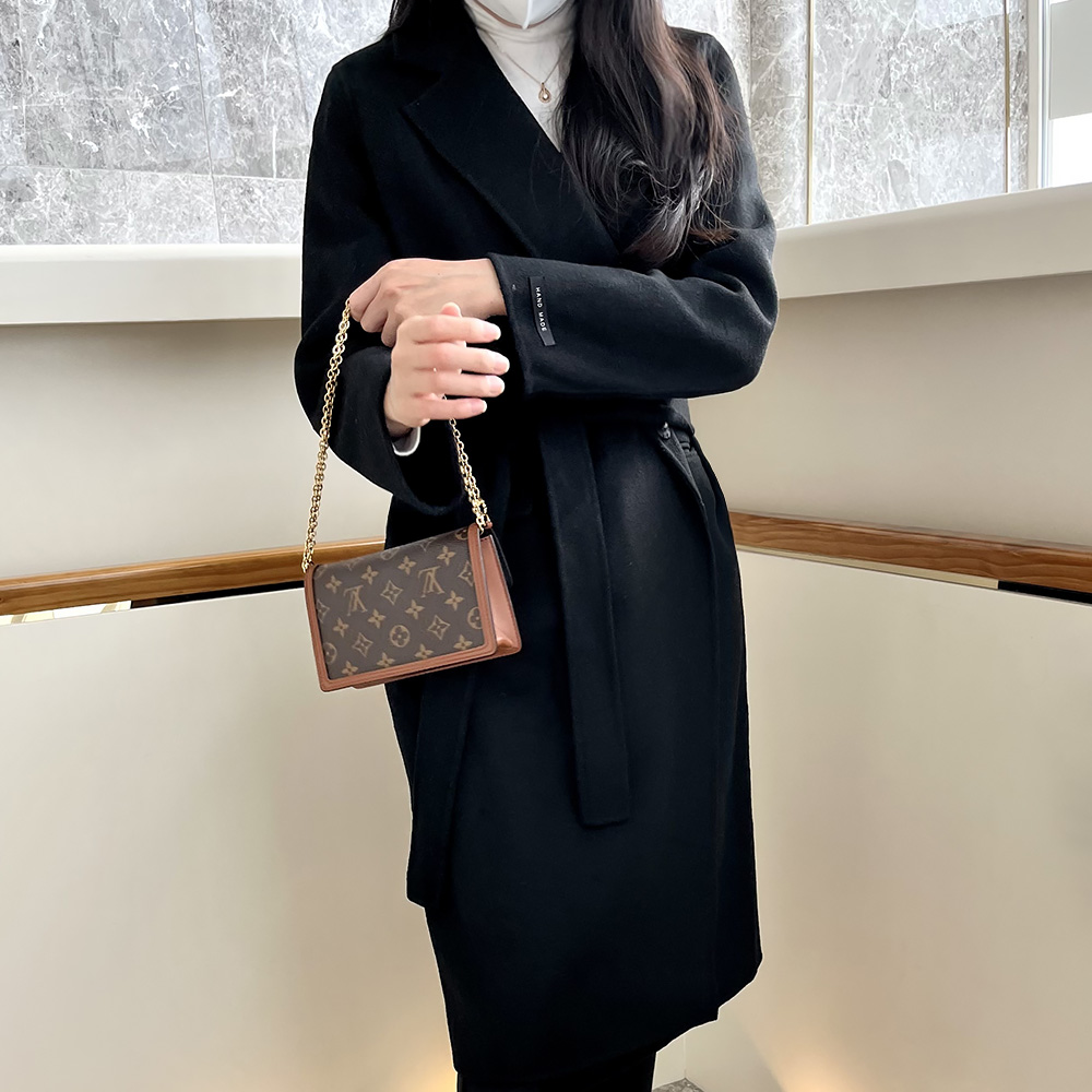 울90% 핸드메이드코트 벨티트코트 싱글 벨트 검정 롱, 블랙, FREE(One size)