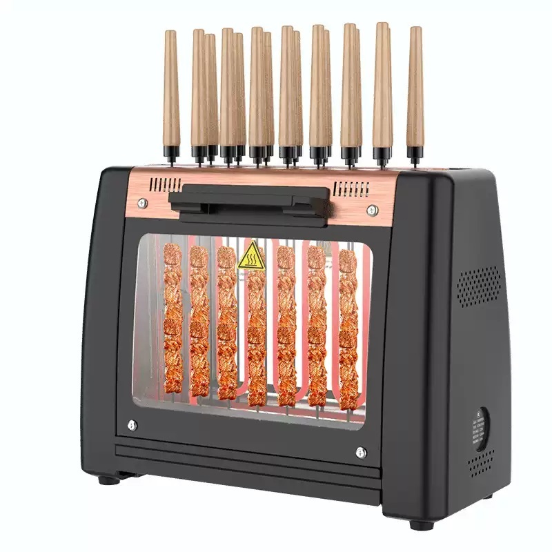 양꼬치기계 자동회전 바베큐 전기 꼬치구이기 220v 1200w 16개 꼬치 - 상품 이미지