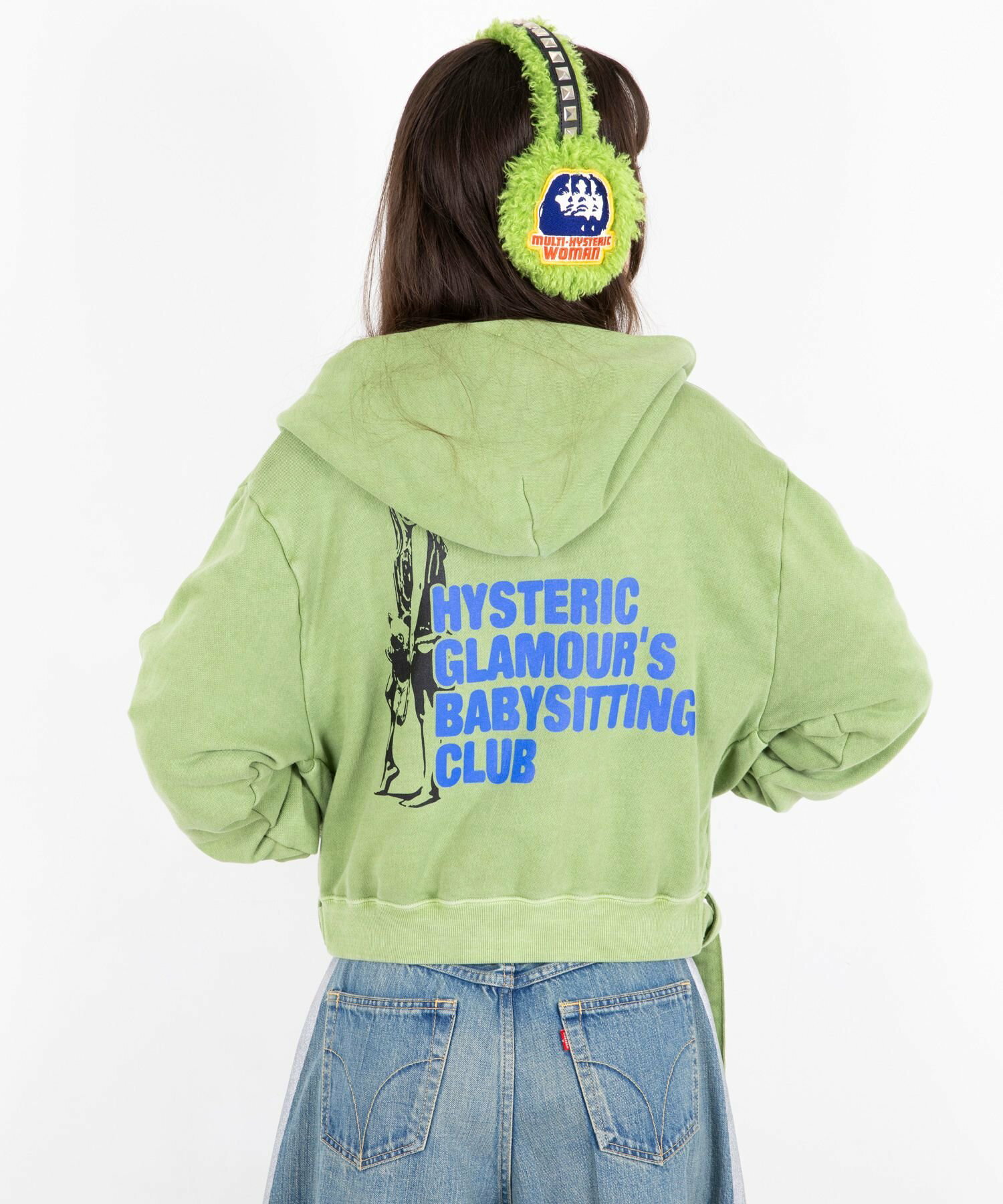 히스테릭글래머 HYSTERIC GLAMOUR 베이비시팅 클럽 숏 후드 3컬러 - 상세 이미지 2