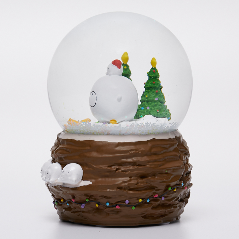 삐뚤이 눈오리 스노우볼 LED 워터볼 크리스마스 연말 선물 입삐뚤오리 캐릭터 굿즈