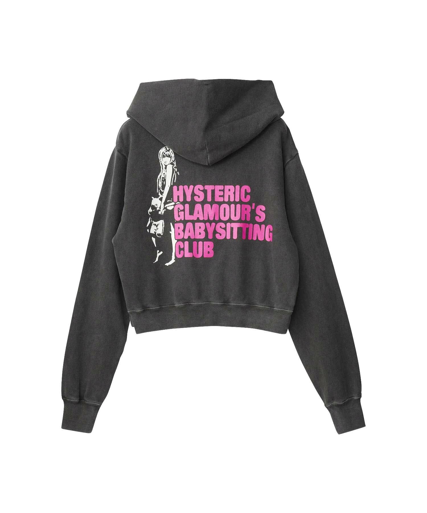 히스테릭글래머 HYSTERIC GLAMOUR 베이비시팅 클럽 숏 후드 3컬러 - 상세 이미지 4